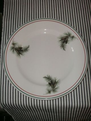 Rare Htf Syracuse China Pine Cone Dinner Plate 10 " Lake Placid Club - 2 Availble