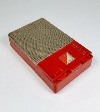 EXTREMELY RARE Red SONY TR - 69 Transistor Radio Japan - Great 6