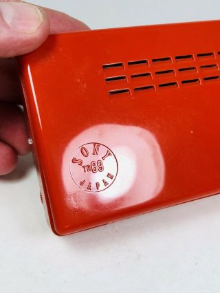 EXTREMELY RARE Red SONY TR - 69 Transistor Radio Japan - Great 9
