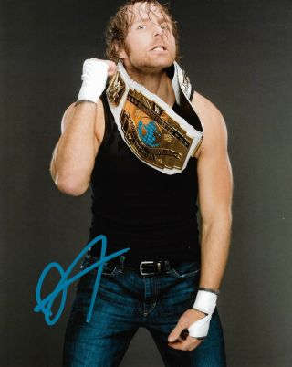Wwe Dean Ambrose Hand Signed Autographed 8x10 Photo With Very Rare 3