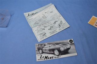 Rare Vintage NOSS 1960s Unique LeMans Line Jaguar D Slot Car 9