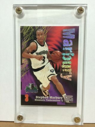 1997 - 98 Skybox Z Force Rave Stephon Marbury 340/399 1998 Parallel Insert Rare Nm