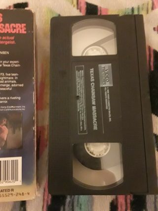 The Texas Chainsaw Massacre VHS Rare Horror Video Treasures Release Gore Slasher 3
