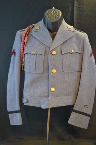 RARE WWII ERA 1940 ' S US ARMY Pillsbury Military Academy UNIFORM IKE JACKET NAMED 2