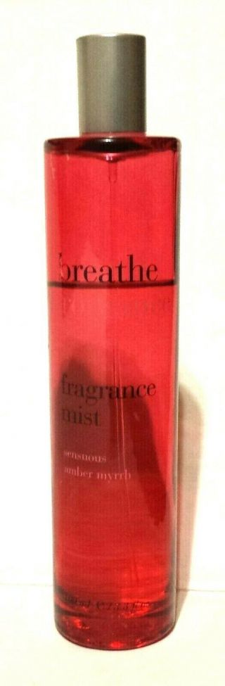 Bath & Body Breathe Romance Fragrance Mist Amber Myrrh Scent 3.  3 Oz - Rare