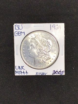 1921 Bu Gem Morgan Silver Dollar Unc Ms,  U.  S.  Rare Coin Look Photo’s