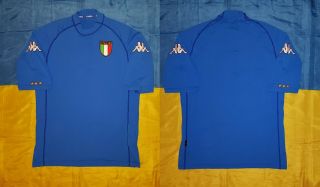 ● Rare National Team Italy 2002/2003 Home Blue Shirt Kappa Size Men Adult L ●