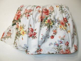 Rare Ralph Lauren Petticoat Floral Twin Bedskirt Dust Ruffle 15 " Drop