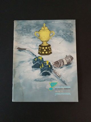 Rare Vintage 1970 - 71 St Louis Blues Yearbook Nhl West Division Champions Hockey