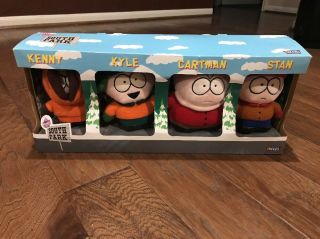 Rare Comedy Central South Park Plush Toy Set Kenny Kyle Cartman And Stan