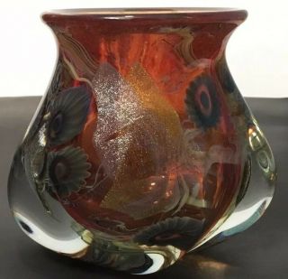 Rare Robert Eickholt Signed Art Glass Vase 2005