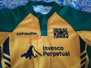 Rare O ' Neills Henley Hawks Home Rugby Union Shirt Jersey Men ' s Medium Very Good 4