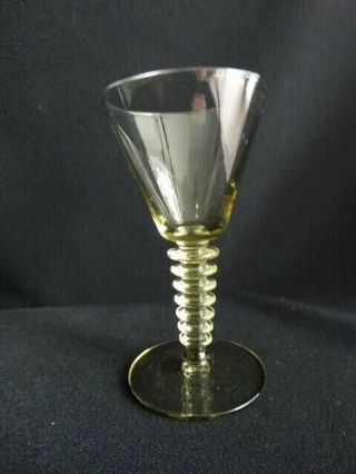 Very Rare Morgantown Glass Topaz Pagoda Liquor Cocktail Glass Excel Cond.
