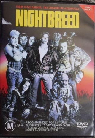 Nightbreed Rare Deleted Oop Region 4 Pal Dvd Clive Barker Cabal David Cronenberg