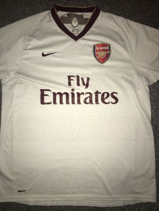 Arsenal Away Shirt 2007/08 Large Rare