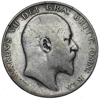 1903 Halfcrown - Edward Vii British Silver Coin - Rare