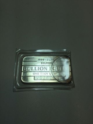 Rare Bullion Equity 1 Oz.  999 Silver Bar From Canada Low Serial 007675