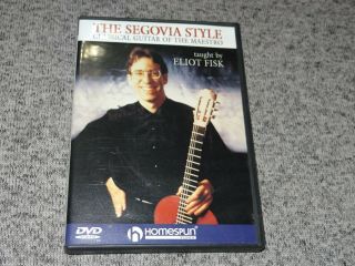 Eliot Fisk Segovia Style - Classical Guitar Of The Maestro (rare Oop Dvd,  2004)