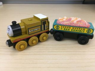 Rare Thomas Wooden Railway Thomas - saurus Rex Train Set (No Box) ToysRus 3