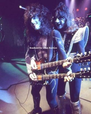 Rare 1970s Kiss 8x10 Photo Paul Stanley & Ace Frehley Unpublished 4