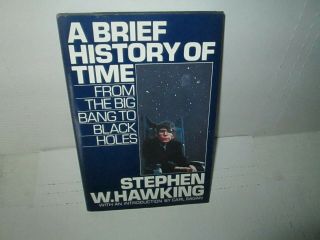 A Brief History Of Time Rare Hardcover Book 1st Edition Stephen Hawking 1988
