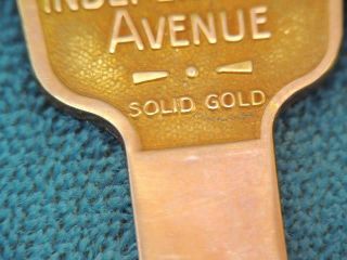 VERY RARE VINTAGE SOLID GOLD BERL BERRY FORD AUTOMOBILE KEY BLANKS KANSAS CITY 5