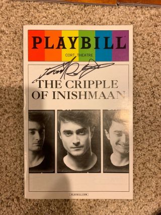 Daniel Radcliffe Signed The Cripple Of Inishmaan Playbill - Rare