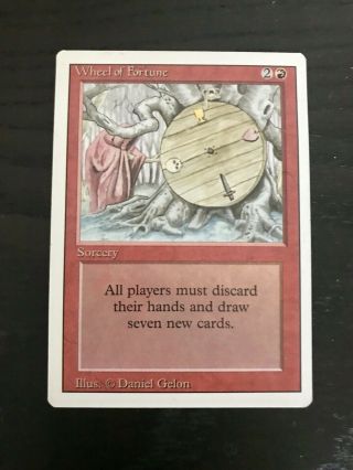Wheel Of Fortune Mtg Magic The Gathering Card Revised Light Play Lp