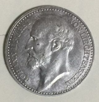 Liechtenstein 1900 Prince John Ii Krone Silver Coin,  Rare