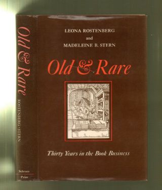 Leona Rostenberg And Madeleine B.  Stern,  Old & Rare,  Signed By Both
