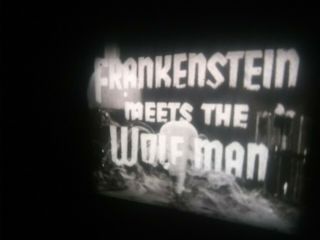 8mm Film Frankenstein Meets The Wolf Man (1943) Rare 200ft Reel