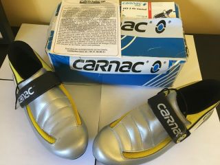 Rare Carnac Track Pista Ligne Pro Cycling Shoes Lace - Up & Velcro Aero Unique 44
