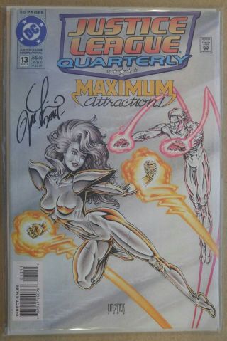 Justice League Quarterly 13 Signed By Joseph Michael Linsner Sexy Rare