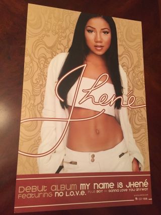 Rare Old Jhene Aiko My Name Is 11 " X 17 " Promo Poster R&b Neo Soul B2k Chilombo
