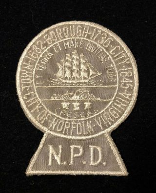 Norfolk Virginia Va Police Sheriff Patch Highway Patrol 1st Issue Very Old Rare