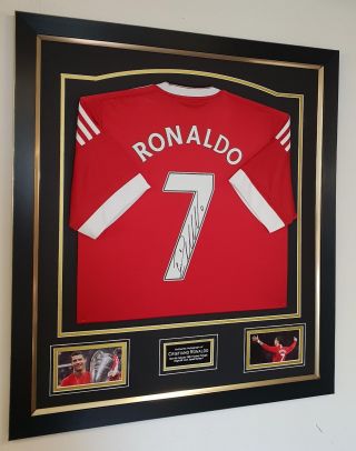 Rare Cristiano Ronaldo Of Manchester United Signed Shirt Autographed Jersey