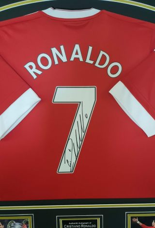 RARE Cristiano Ronaldo of Manchester United Signed Shirt Autographed Jersey 2