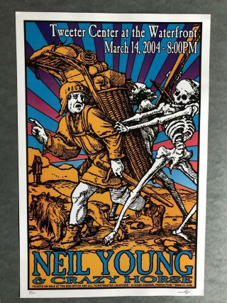 Neil Young Concert Poster Print Signed Ed Rare