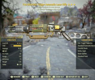 Fallout 76 Ps4 - Two Shot Explosive Laser Rifle,  50 Dr Legacy Weapon Rare