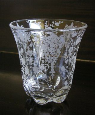 Cambridge Rose Point Glass 572 Vase (rare)