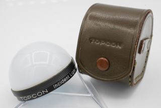 Rare - Topcon Incident Light Receptor 51mm Dome For Re D Dm Camera & Case