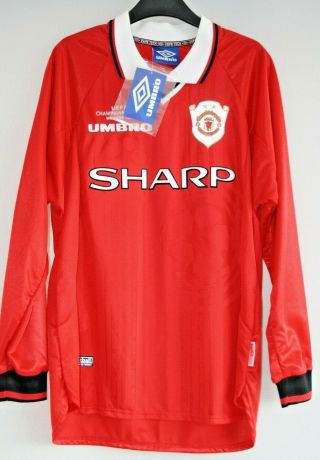 1999 Manchester United rare long sleeve European Cup Shirt with tags on 2