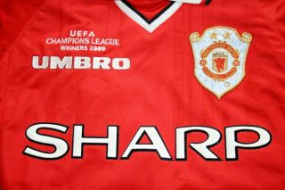 1999 Manchester United rare long sleeve European Cup Shirt with tags on 5
