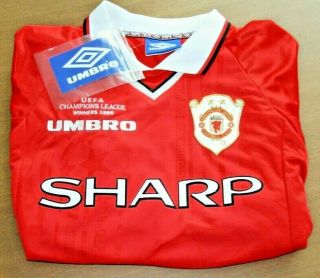 1999 Manchester United rare long sleeve European Cup Shirt with tags on 7