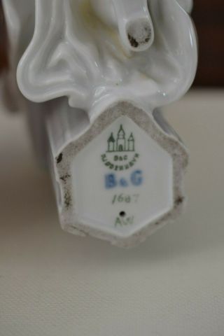 Rare Bing & Grondahl Girl Writing 1687 Porcelain Figurine Denmark 8