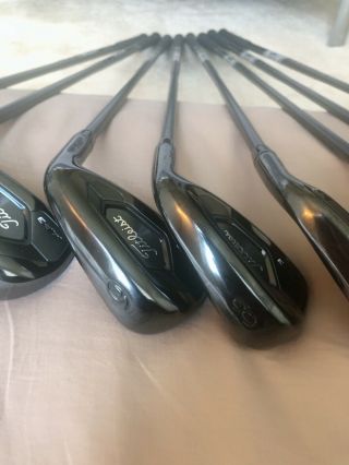 Titleist 718 AP3 Black Irons Limited Edition 4 - PW,  48 AMT BLACK R300 - RARE LOOK. 4