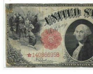 $1 " Star " Star " United States " Star " Star " 1917 Rare " Horseblanket " Crispy