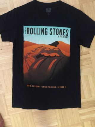 Rolling Stones Official In The Desert T - Shirt Mens Small S Desert Trip Rare