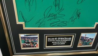 Rare IRELAND RUGBY SIGNED SHIRT AUTOGRAPHED JERSEY Display Vs ALL BLACKS 2