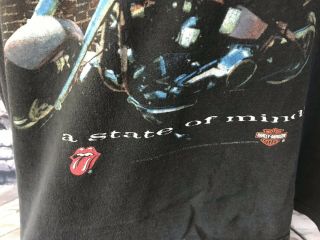 Rolling Stones Voodoo Lounge Harley Davidson 1994 VTG Concert Shirt Rare (003) 3